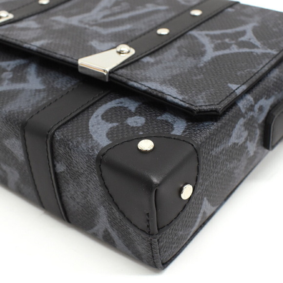 Louis Vuitton Trunk Messenger Bag Pastel Pink Canvas Black